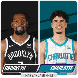 the brooklyn nets and charlotte hornets are playing on mar 27 at 7:30 pm et