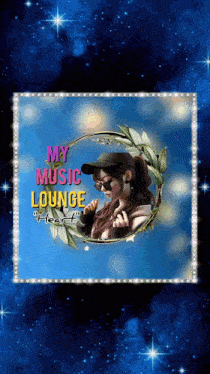 a picture of a girl with the words " my music lounge " on the bottom