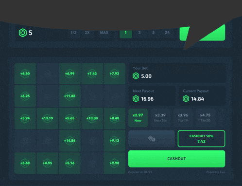 a screenshot of a betting app with the number 5