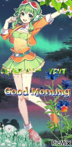 Good Morning Gumi GIF - Good Morning Gumi Vocaloid GIFs