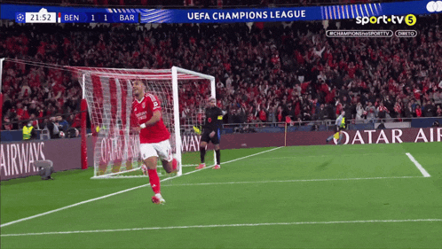 a soccer game is being broadcast on sporttv