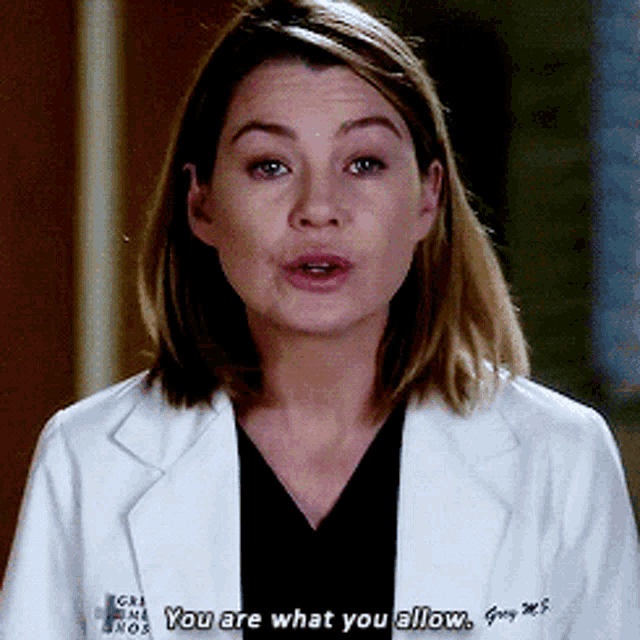 Greys Anatomy Meredith Grey GIF - Greys Anatomy Meredith Grey You Are What You Allow GIFs