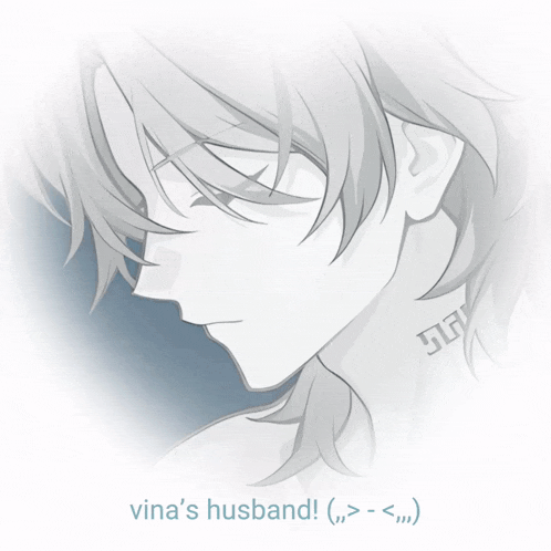 a drawing of a person with the words vina 's husband