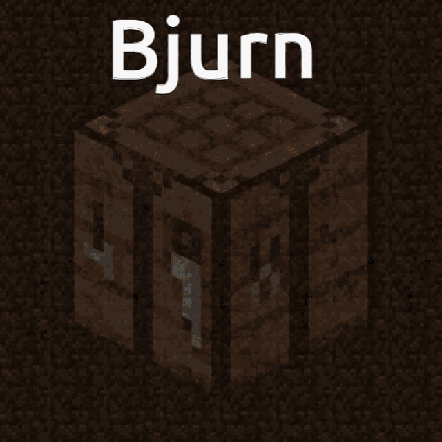 a blurred image of a block with the name bjorn written above it