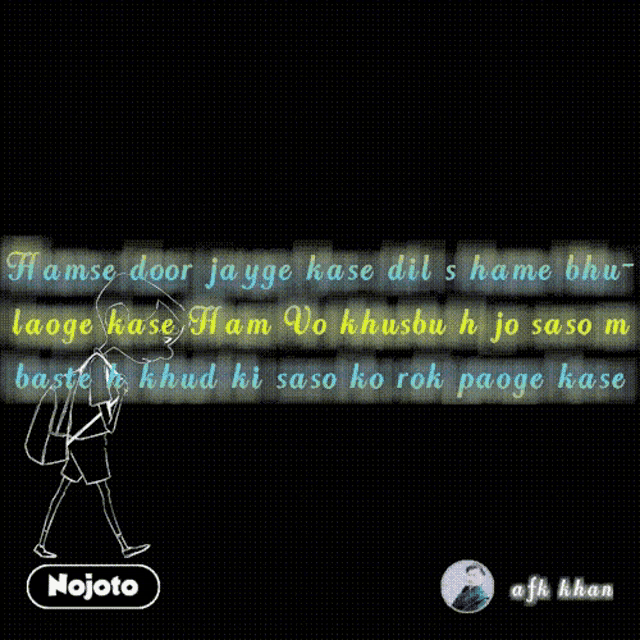 a cartoon of a man with a backpack and a quote from nojoto .