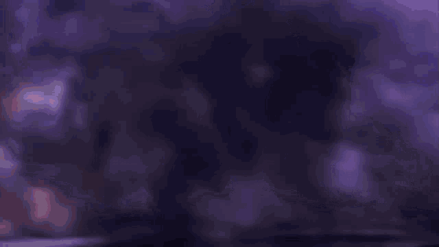 a purple background with a robot flying in the air