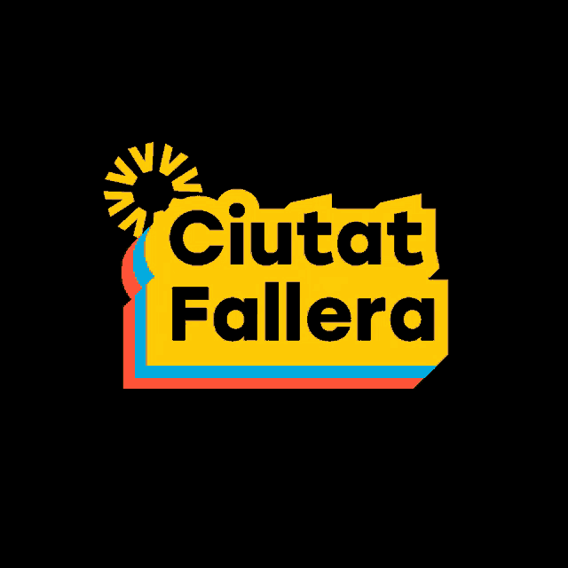 a yellow sign that says ciutat fallera on it