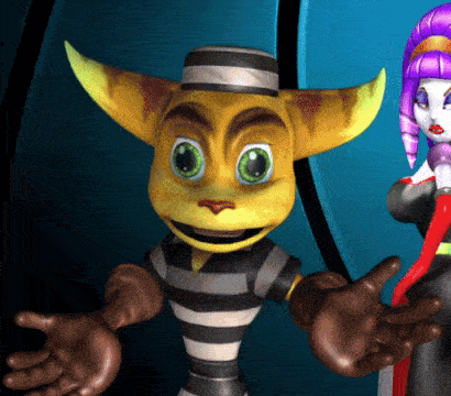 a cartoon character wearing a striped shirt and hat