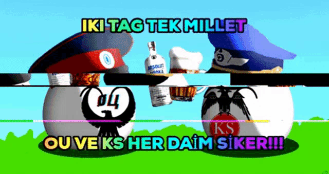 a screenshot of a video game with the words iki tag tek millet