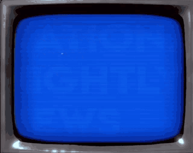 national nightly news is shown on a blue screen