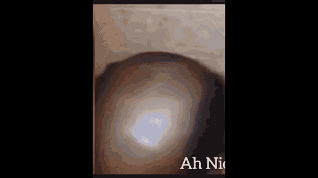 a woman 's head is shown with the words ah ni on the bottom right