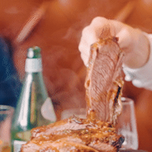 Elements Bar And Grill Elements Steak Eating GIF
