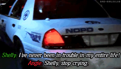 a white police car with the word nopo on it