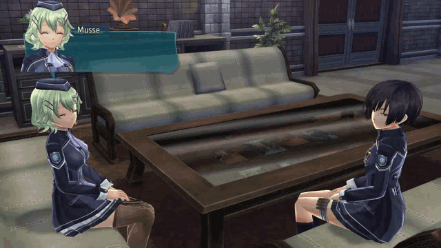 a video game character named musse is talking to a girl