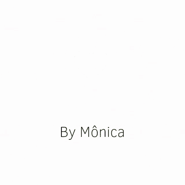 a logo for moa by monica with a heart in the middle