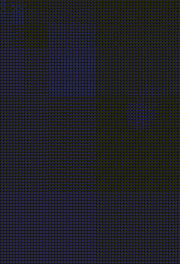 a close up of the word mu on a blue background .
