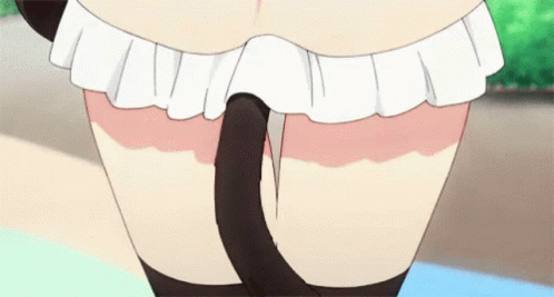Anime Cat Tail Wagging GIF - Anime Cat Tail Wagging Cute GIFs