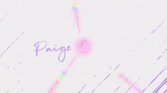 a rainbow heart with the name paige & holly written on it