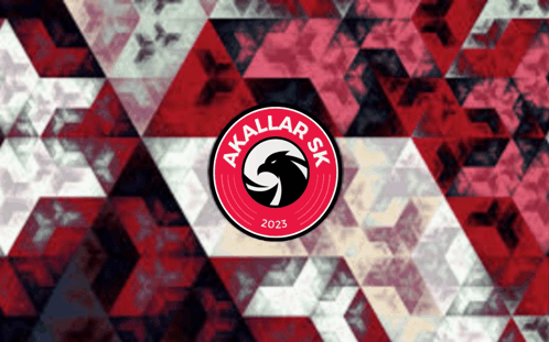 a logo for akallar sk is on a red and white background