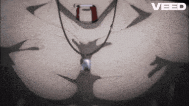a close up of a person 's chest with the word veed visible