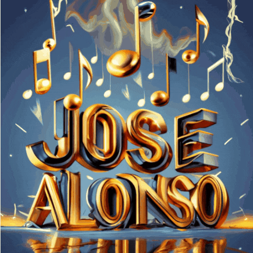 the name jose alonso is on a blue background