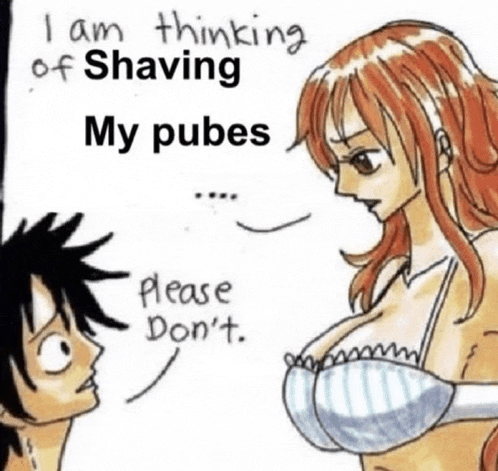 a cartoon of a man and a woman talking about shaving .