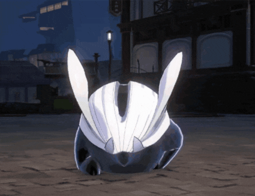 a cartoon drawing of a rabbit with a very large head