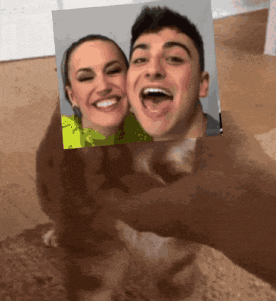 a picture of a man and a woman with their mouths wide open