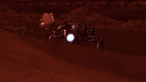 a computer generated image of a crab on the surface of mars