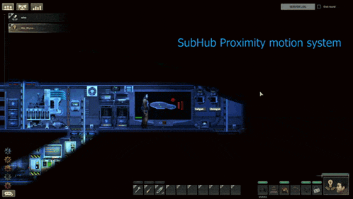 a screenshot of a video game with the words subhub proximity motion system