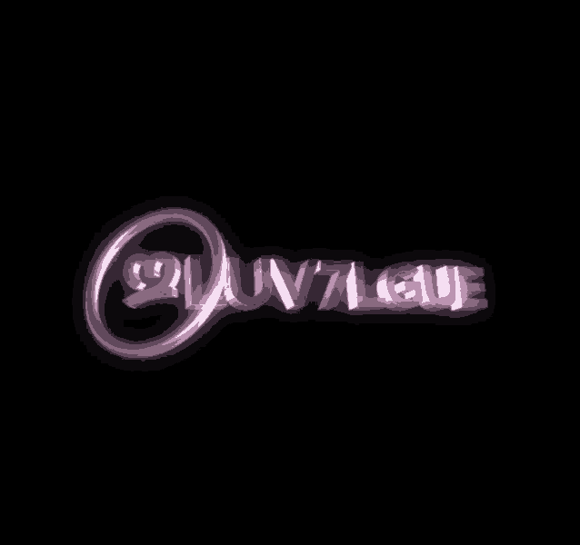 the word uv7lgue is glowing in a circle on a black background