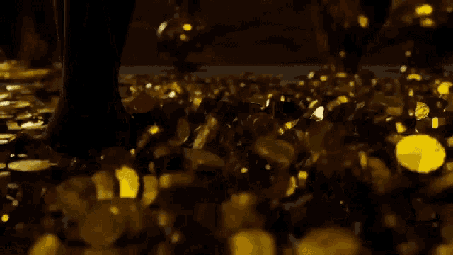 Walking On Gold Entombed In Gold Forever GIF - Walking On Gold Entombed In Gold Forever Gold Coins GIFs