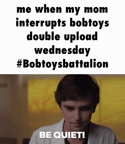 a man in a lab coat says " be quiet "