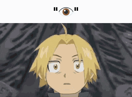 a close up of a cartoon character 's face with an eye above it .