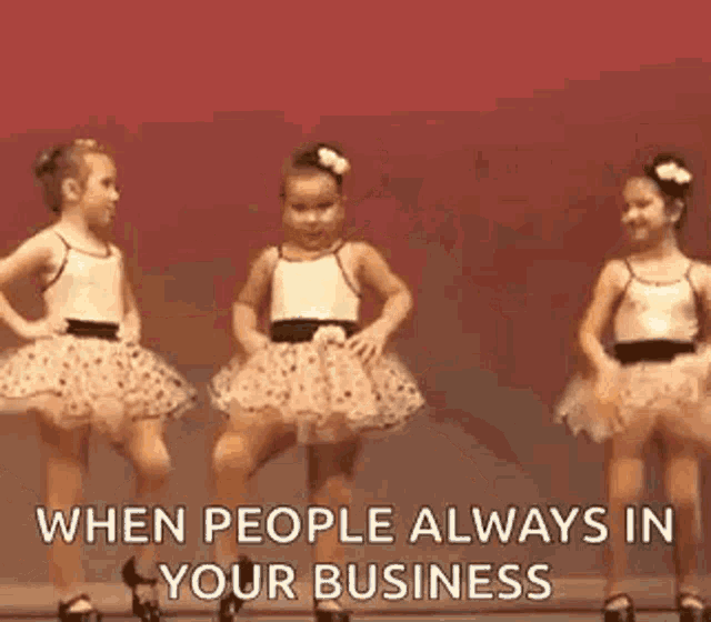 a group of little girls are dancing on a stage in tutus .