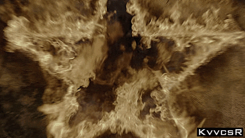a picture of a fire explosion with the words kvvcsr below it
