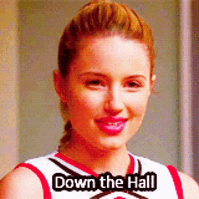 Glee Quinn Fabray GIF - Glee Quinn Fabray Down The Hall GIFs