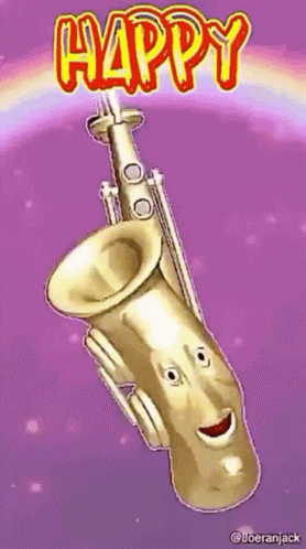 Happy Saxophone GIF - Happy Saxophone Balloons GIFs