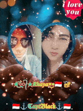 a picture of a man and a woman with the words i love you on the top
