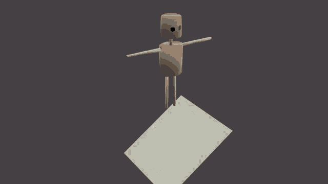 a dice and a stick are sitting on a table