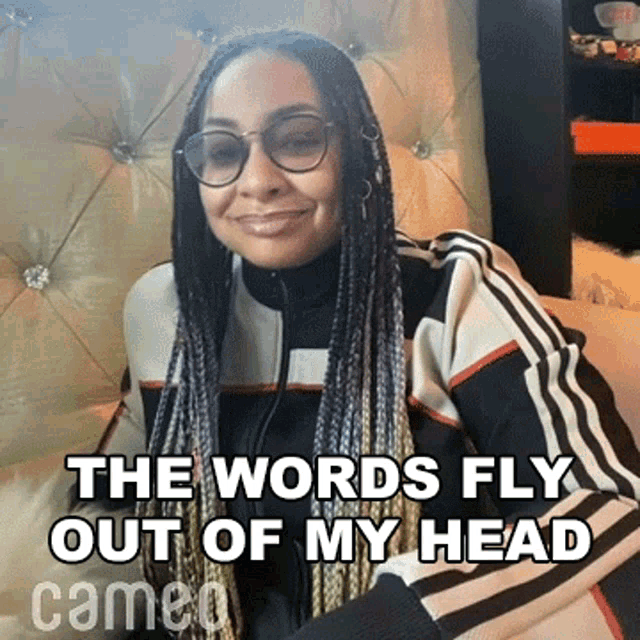 The Words Fly Out Of My Head Raven Symone GIF - The Words Fly Out Of My Head Raven Symone Cameo GIFs