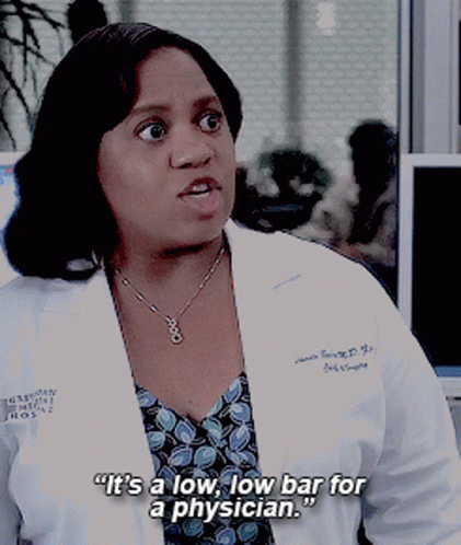 Greys Anatomy Miranda Bailey GIF - Greys Anatomy Miranda Bailey Its A Low Low Bar For A Physician GIFs