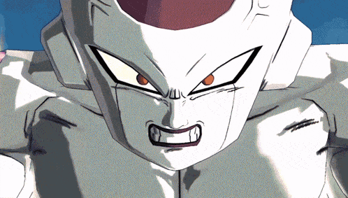 a close up of a cartoon character 's face with an angry expression