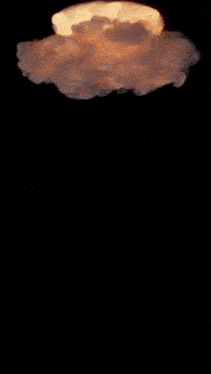 a painting of a cloudy sky with a lightning bolt coming out of it