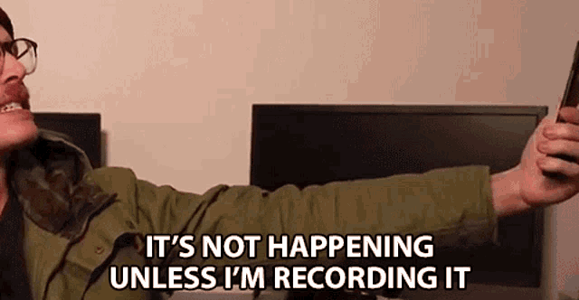 Its Not Happening Unless Im Recording It Ian Carter GIF - Its Not Happening Unless Im Recording It Ian Carter Recording GIFs