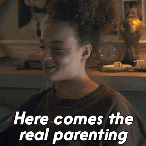 Here Comes The Real Parenting Kate GIF - Here Comes The Real Parenting Kate Hannah Love Lanier GIFs