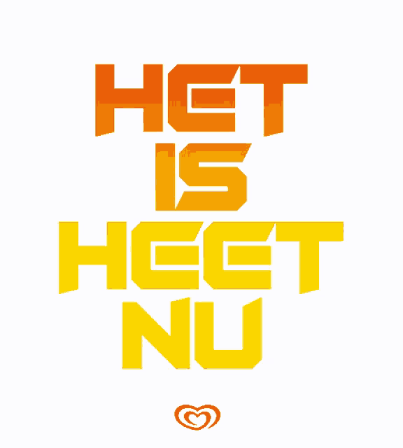 a logo that says het is heet nu