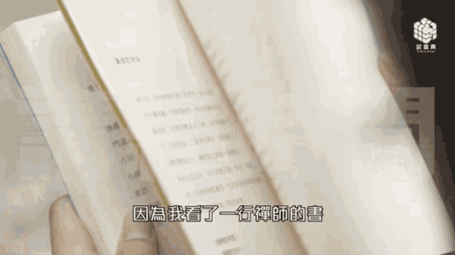 a person is reading a book in chinese