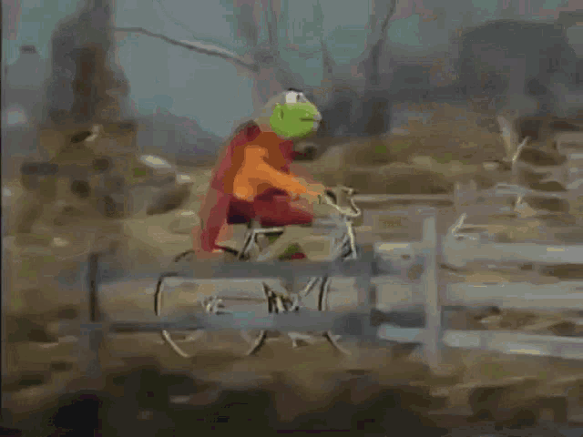 Kermit Fahrrad GIF - Kermit Fahrrad Bike GIFs