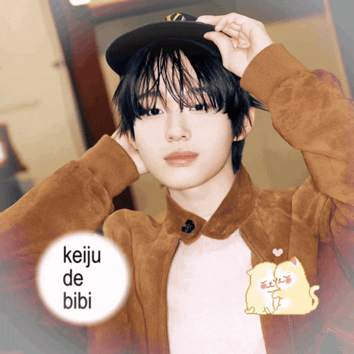 a picture of a person with the words keiju de bibi on the bottom